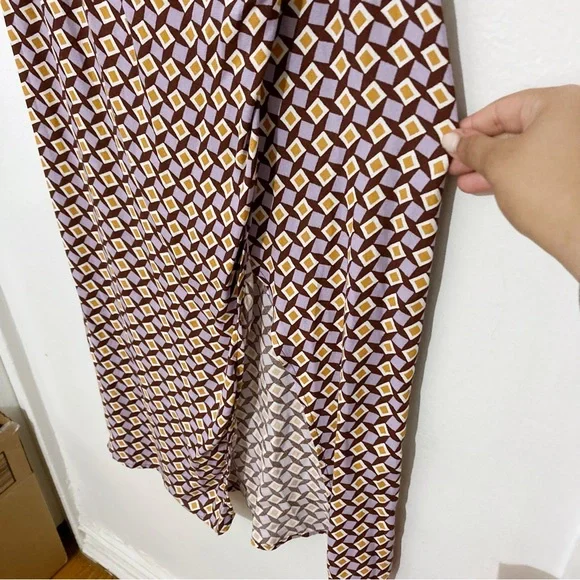 Reformation Hilda Midi Long Sleeve Dress Plaza Print Size 8 NWT - Picture 13 of 16